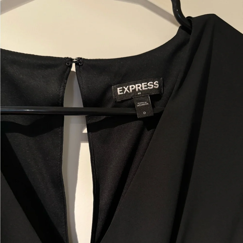 Express Black Mini Dress with Flutter Sleeves - Picture 5 of 5